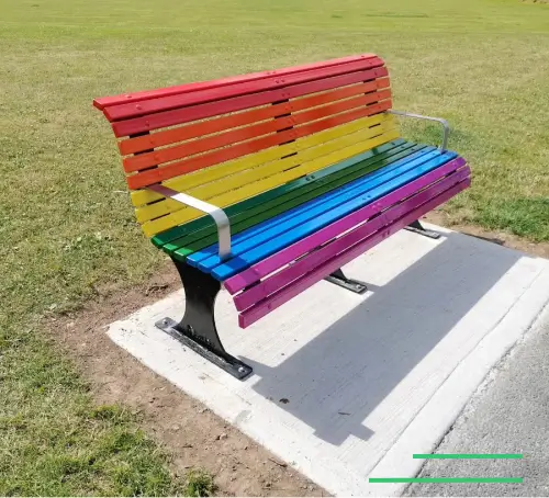 Blackwater Park Navan rainbow bench